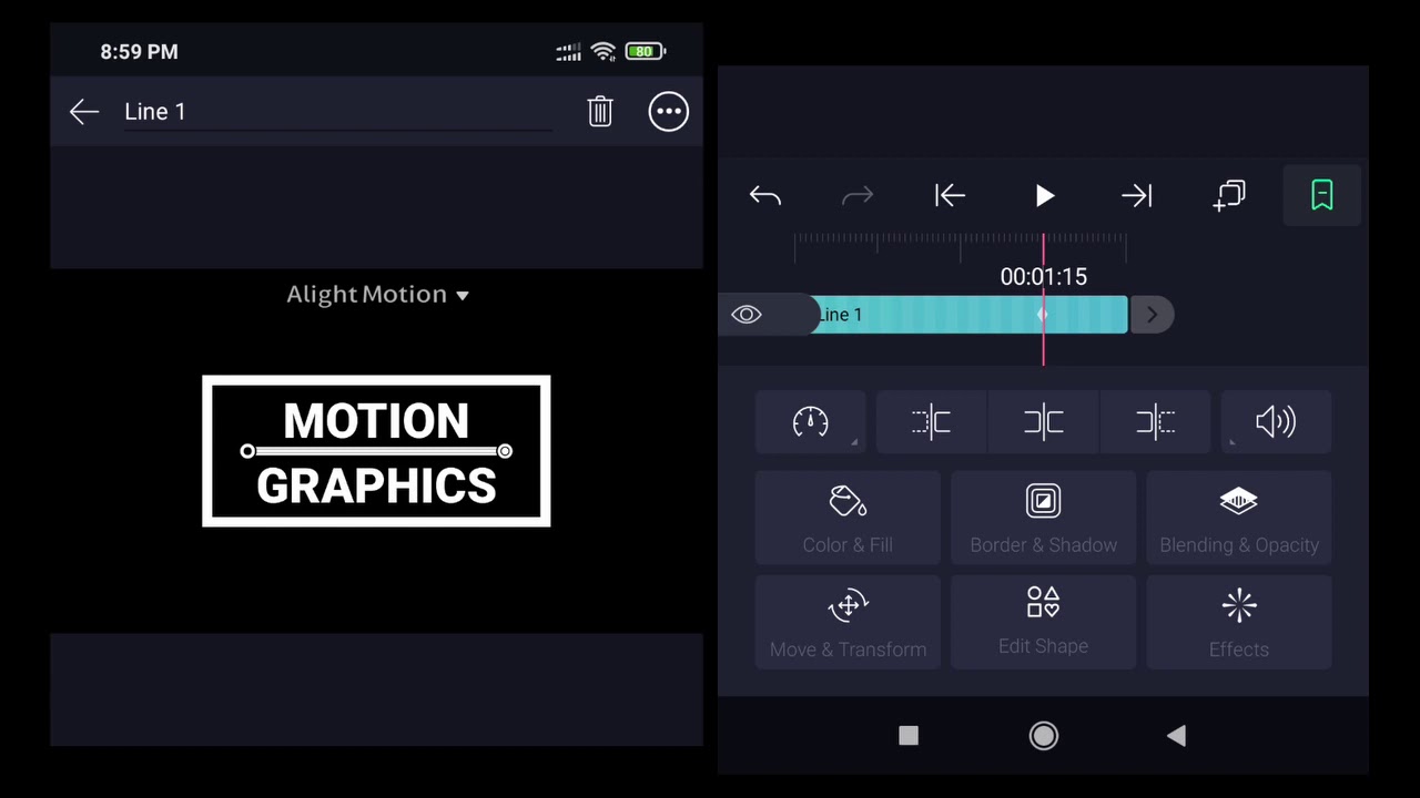 Simple Text/Title Animation using Alight Motion (Android and iPhone)