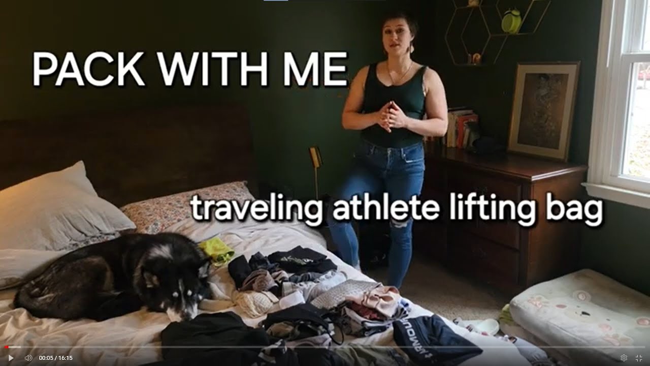 What's in a traveling athlete's lifting bag?