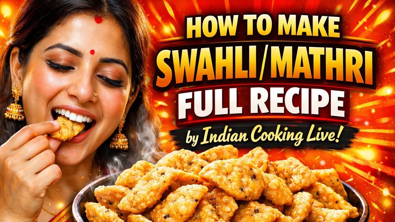 How to Make Swahli•Mathri 😍 Holi, Diwali Crispy & Khasta Nasta Recipe | Indian Cooking Live