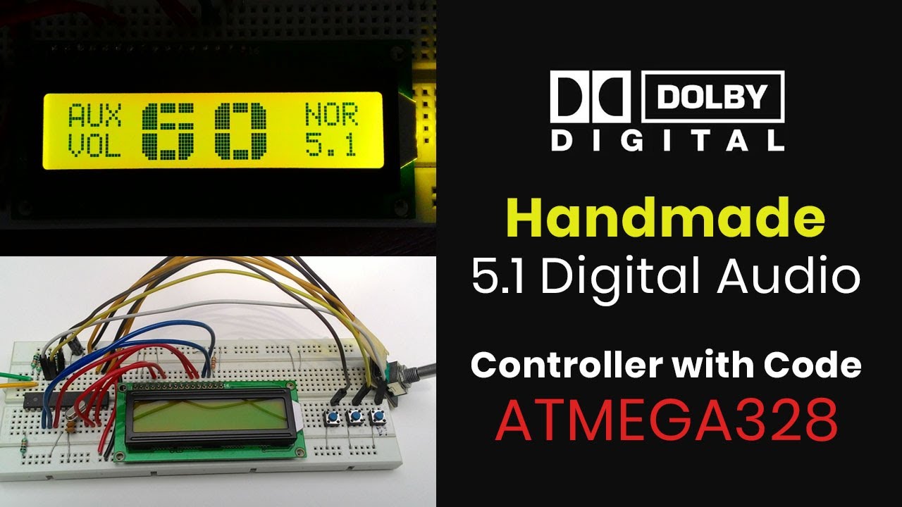 Handmade 5.1 digital audio controller with ATmega328 | Circuit with code | Part 2