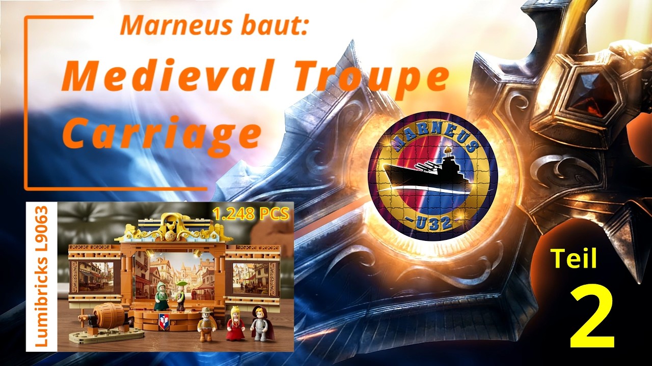 Marneus baut - Lumibricks L9063 - Medieval Troupe Carriage - Folge 2 - 2 in 1 Set mit Beleuchtung