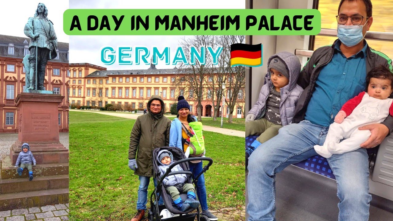 A Day In Manheim Palace Germany| Advi & Vivan First Outing To Mannheim By German Train)