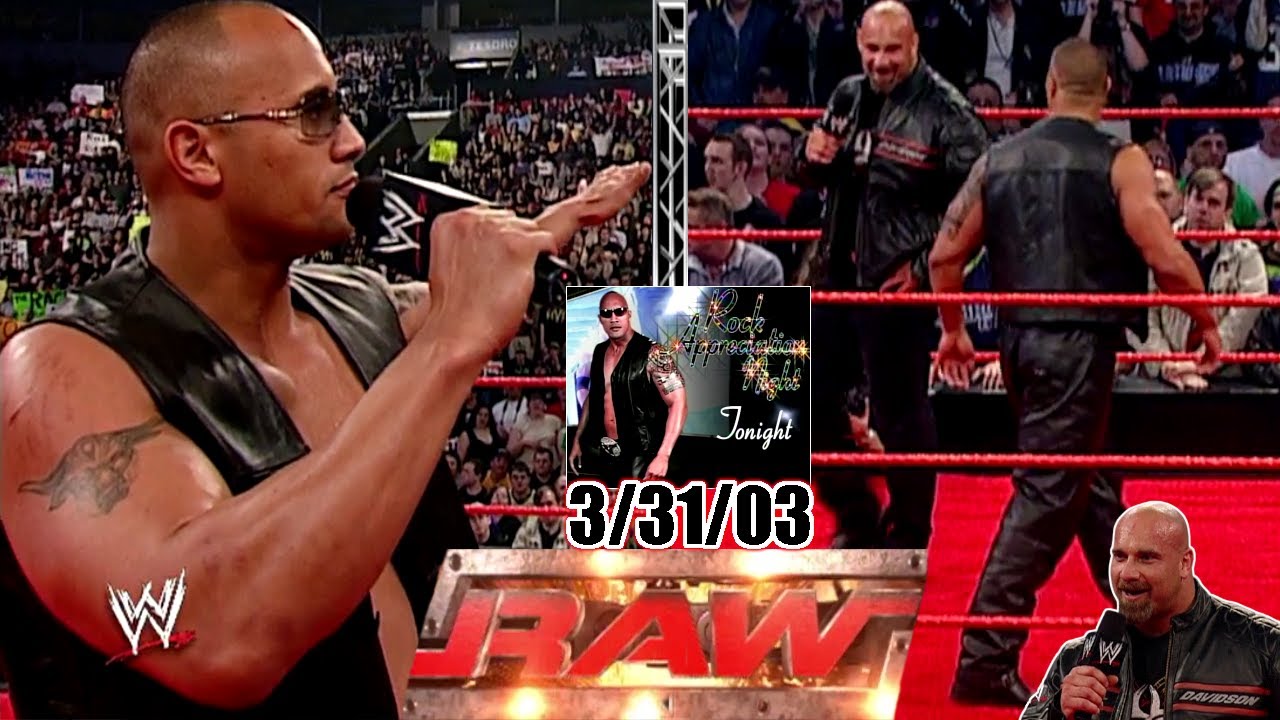WWE RAW — 31 марта 2003 г. Полный разбор — Дебют Голдберга на вечере, посвященном творчеству Рока...