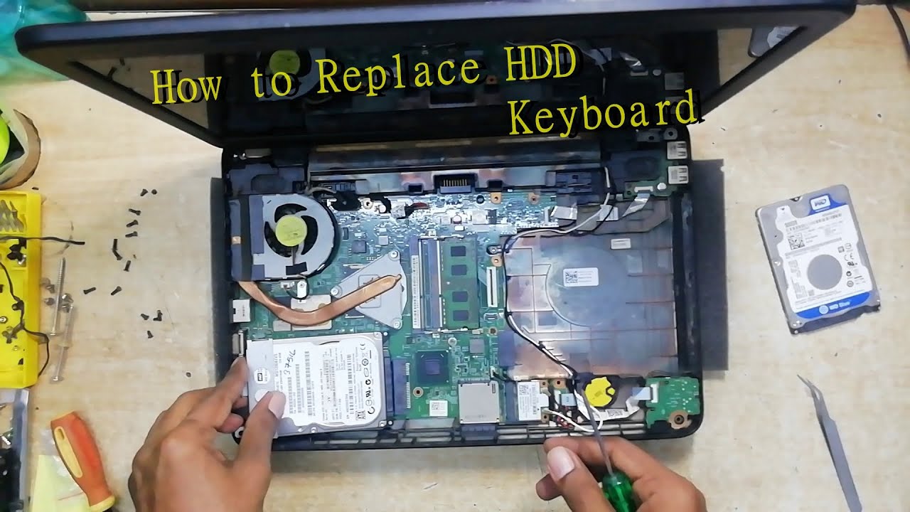 Dell Inspiron 3420 Hard disk Replacement & Keyboard Disconnection | Dell P22G