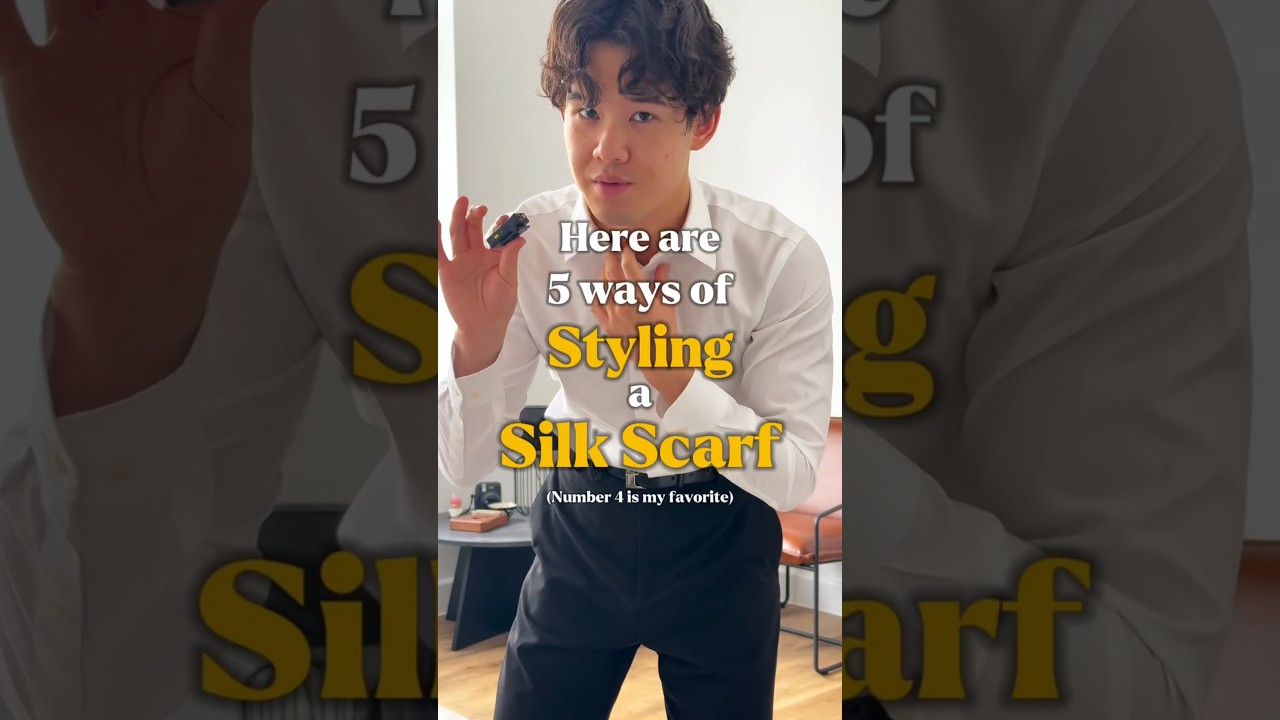 Here are 5 ways of Styling a Silk Scarf 🤔 #shorts