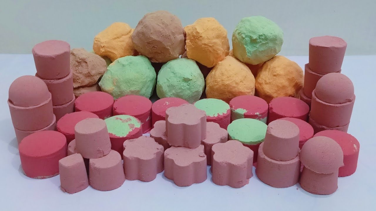 Colourful Baking soda Asmr | 5 colours| baking soda cursh #exolore #asmr