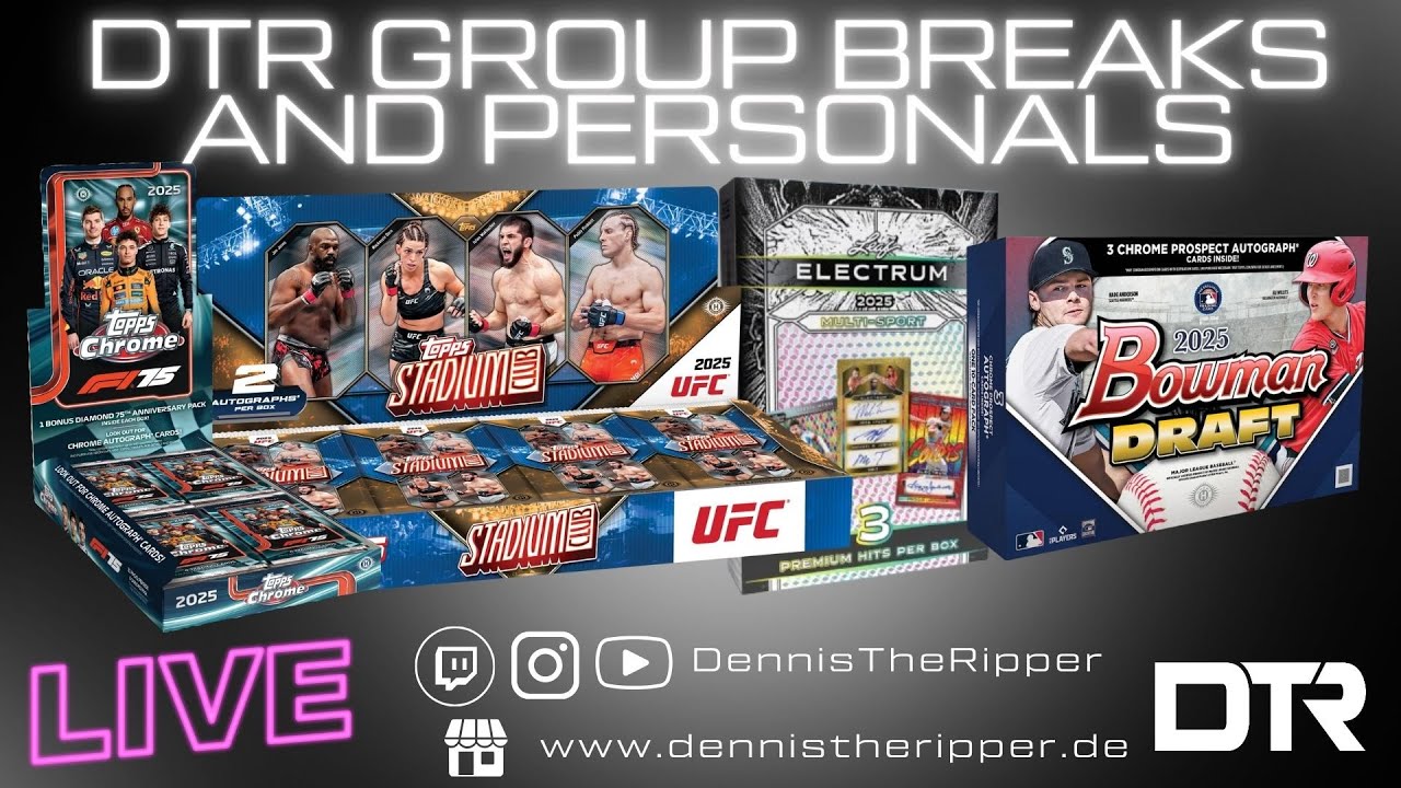 NBA Chrome & Midnight! F1 Chrome! Pixar Gold! UFC Stadium Club! DTR Group Breaks & Personals