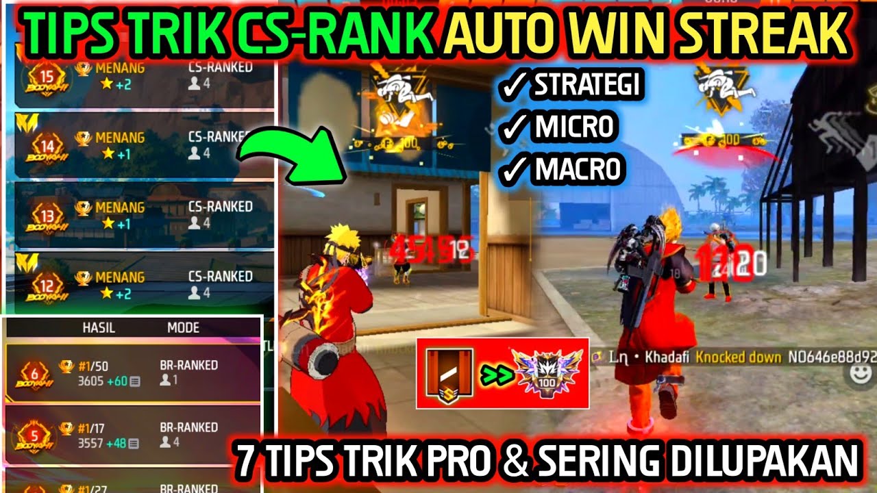 AUTO WIN STREAK CS-RANK❗️7 TIPS TRIK JAGO CLASH SQUAD RANKED YANG SERING DILUPAKAN