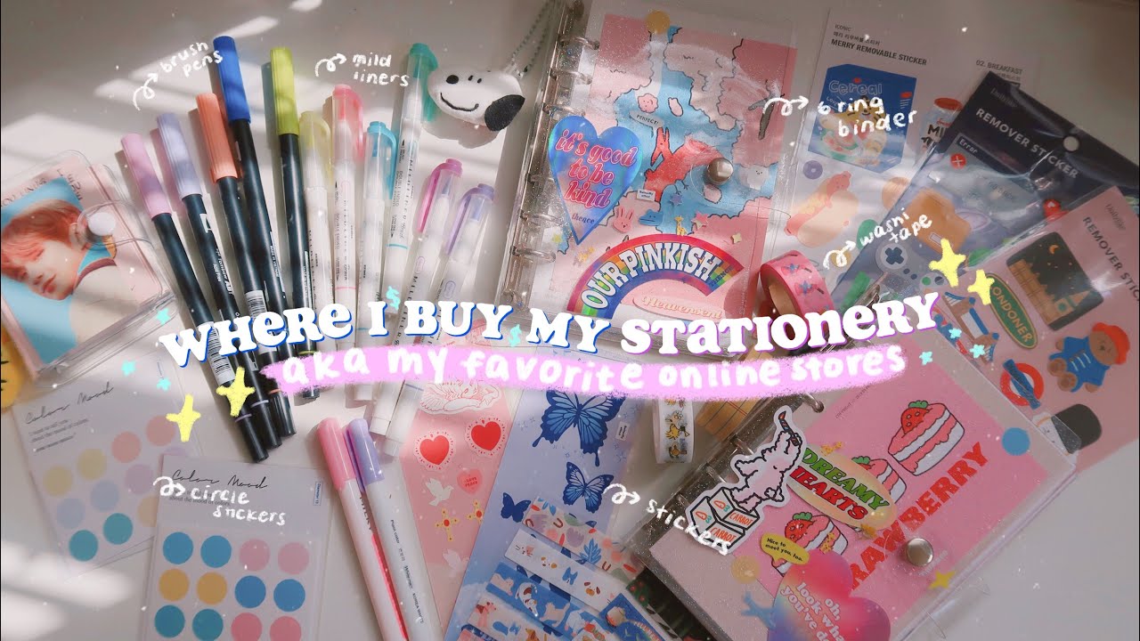 MY FAVORITE ONLINE STATIONERY STORES 💙where I buy my stationery