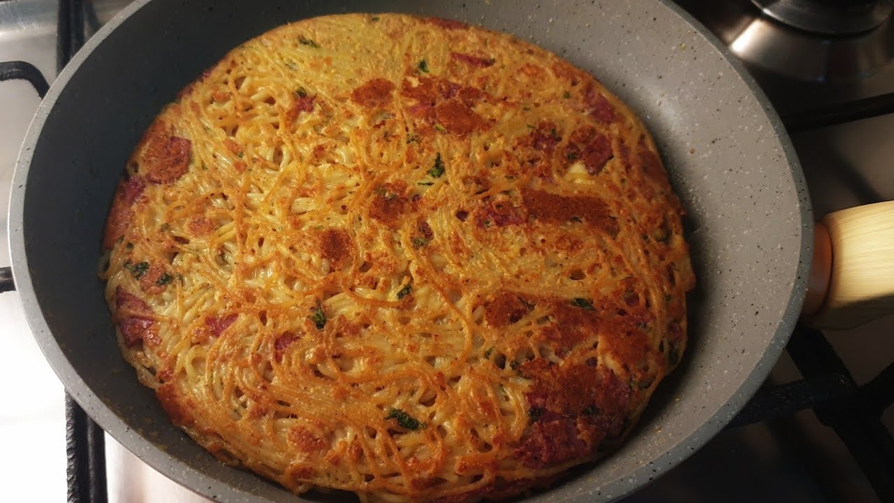 Spaghetti Pizza simple & delicious recipe #spaghetti #pizza #homemadeyumyum @nazmasala