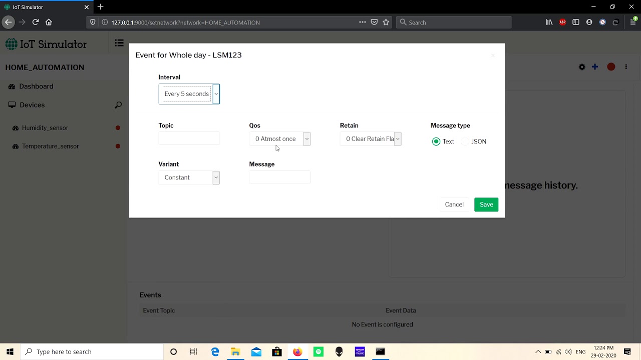 Bevywise IoT Simulator Tutorial - How to create Publish Events with Normal Text Payload