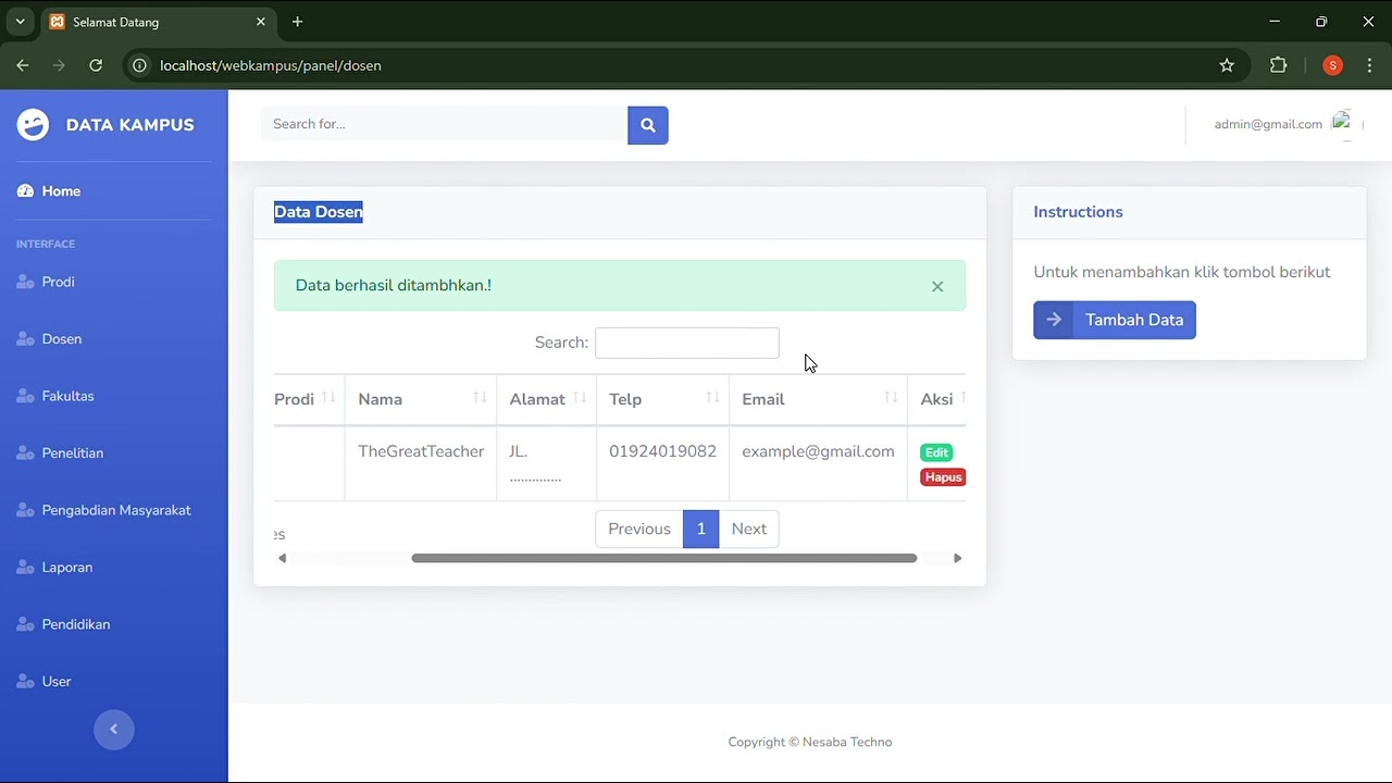 Tutorial Sistem Informasi Kampus Berbasis Web (Codeigniter)