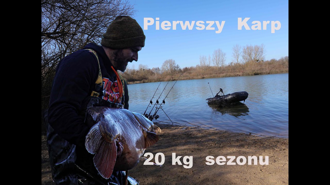 Pierwszy karp 20kg w nowym sezonie . Karpiowanie na żwirowni Etang de Maran