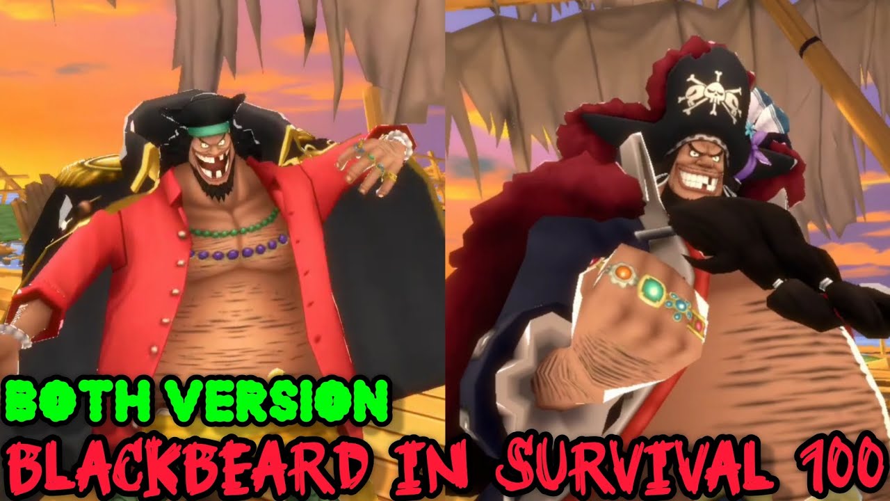 Finally! Both version of Blackbeard in survival 100 | One Piece Bounty Rush | OPBR