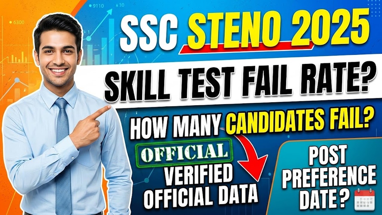 SSC STENO 2025 Official Data - How many Students Fail in Skill Test