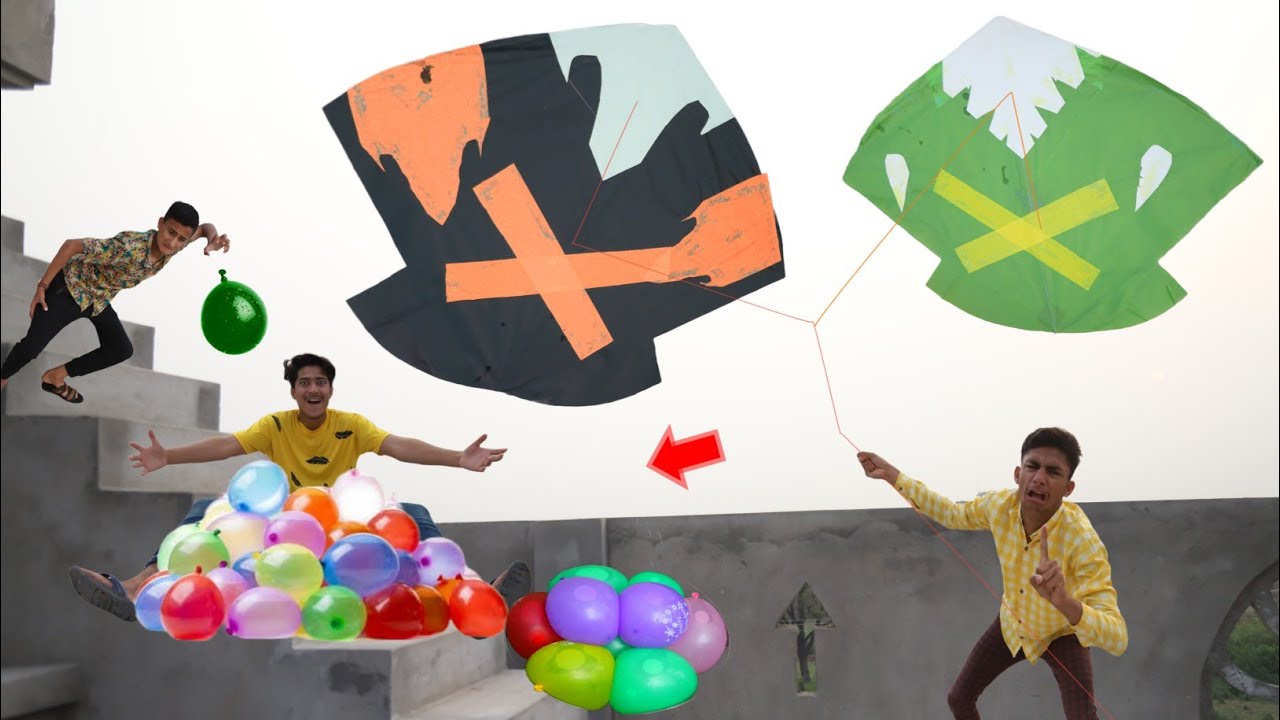 Abubaker Village Gudda Cut Vs Plasticbag Fight | Kite