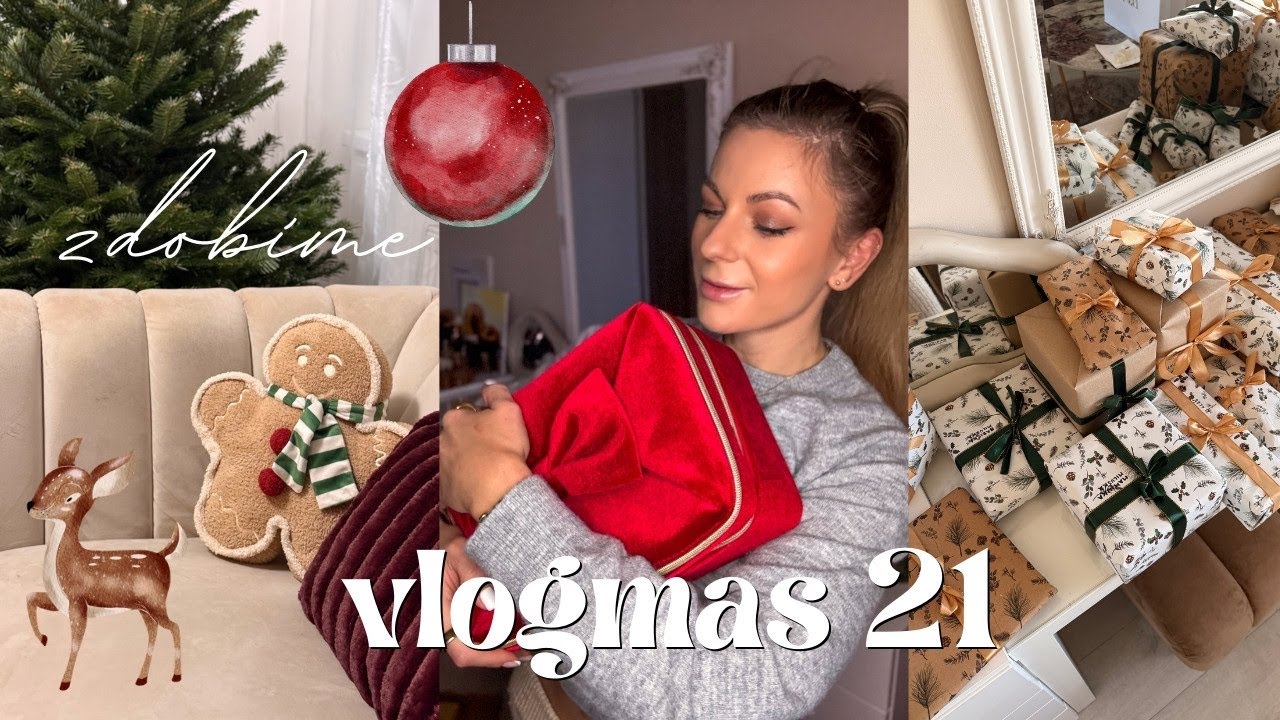 VLOGMAS #21 Dior Vánoce! Vánoční přípravy, dárky, zdobíme stromeček, vaječňák, kocour♥️🎅🏼