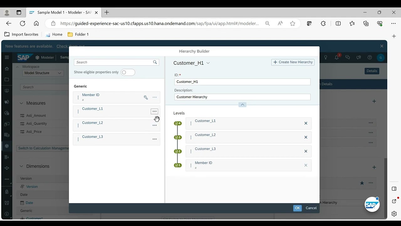 How to Create a Level Based Hierarchy in SAP SAC Planning