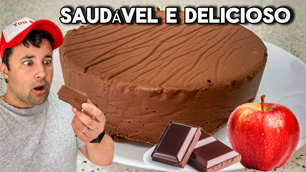 SOBREMESA COM 2 INGREDIENTES! MAÇÃ E CHOCOLATE! SAUDÁVEL E DELICIOSO