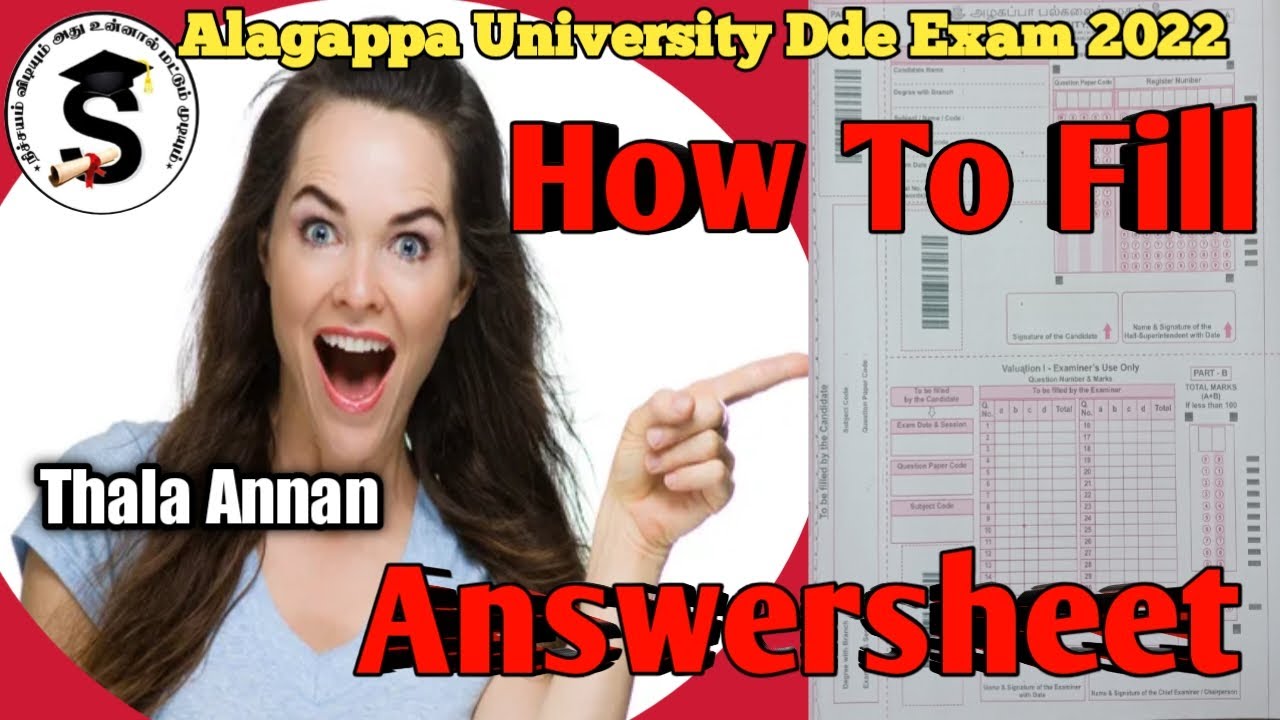 How To Fill Answersheets | Alagappa University Distance Education | Offline Exam | @Thalaannan