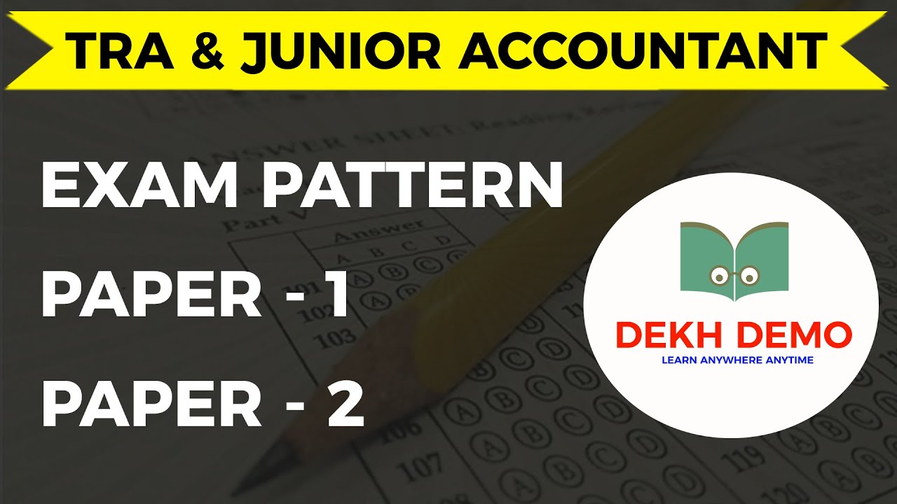 Tra & Junior Accountant Exam Pattern kya hoga !! TRA classes and books available for students