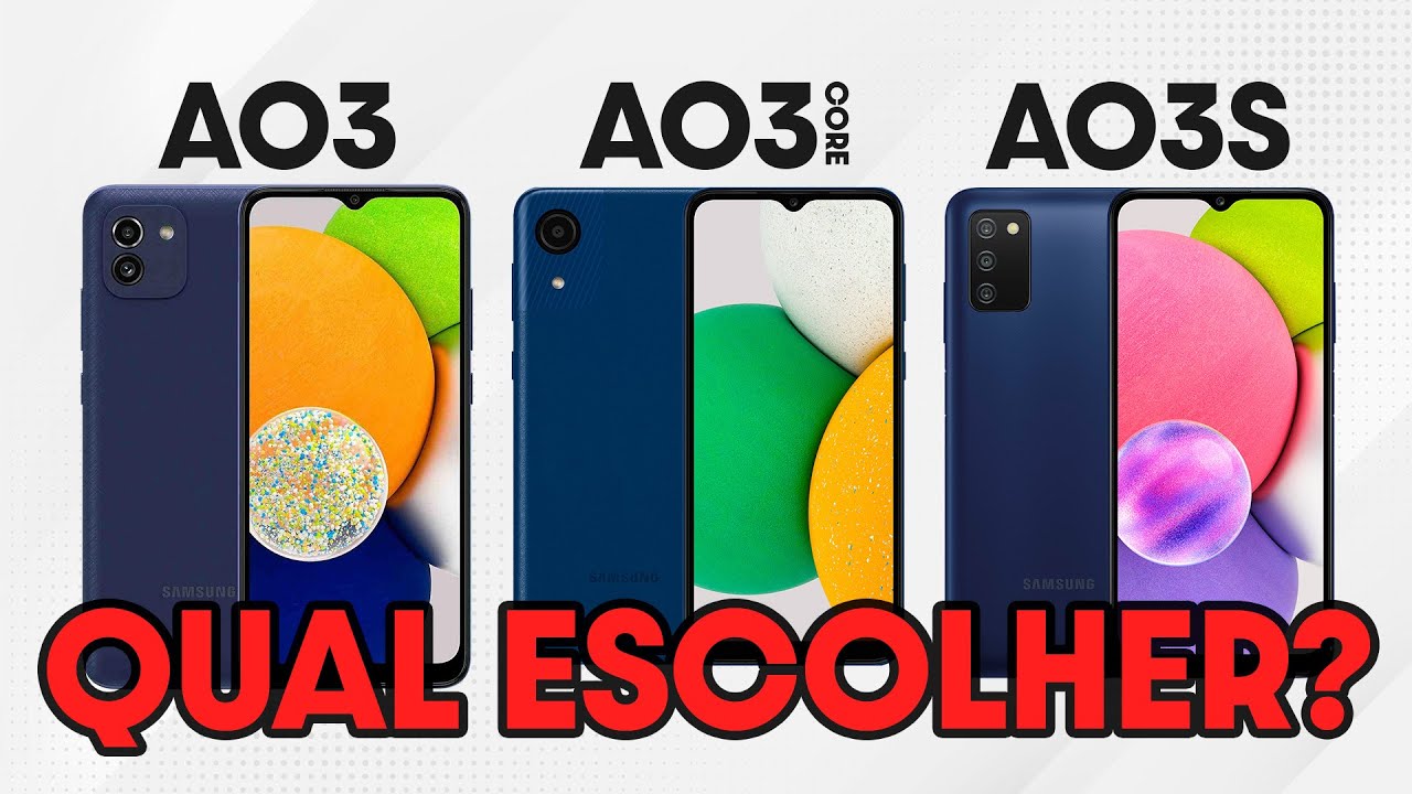 Galaxy A03, Galaxy A03s ou Galaxy A03 Core? Qual escolher?!
