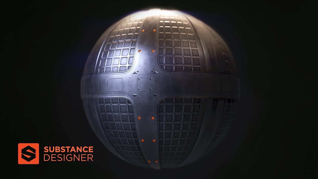 No Modeling (Basic) Sci-Fi Hard Surface Ship Panel (Procedural PBR) Texture in Substance Designer