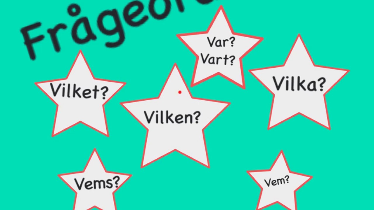 Frågeord SFI A B C D kurs