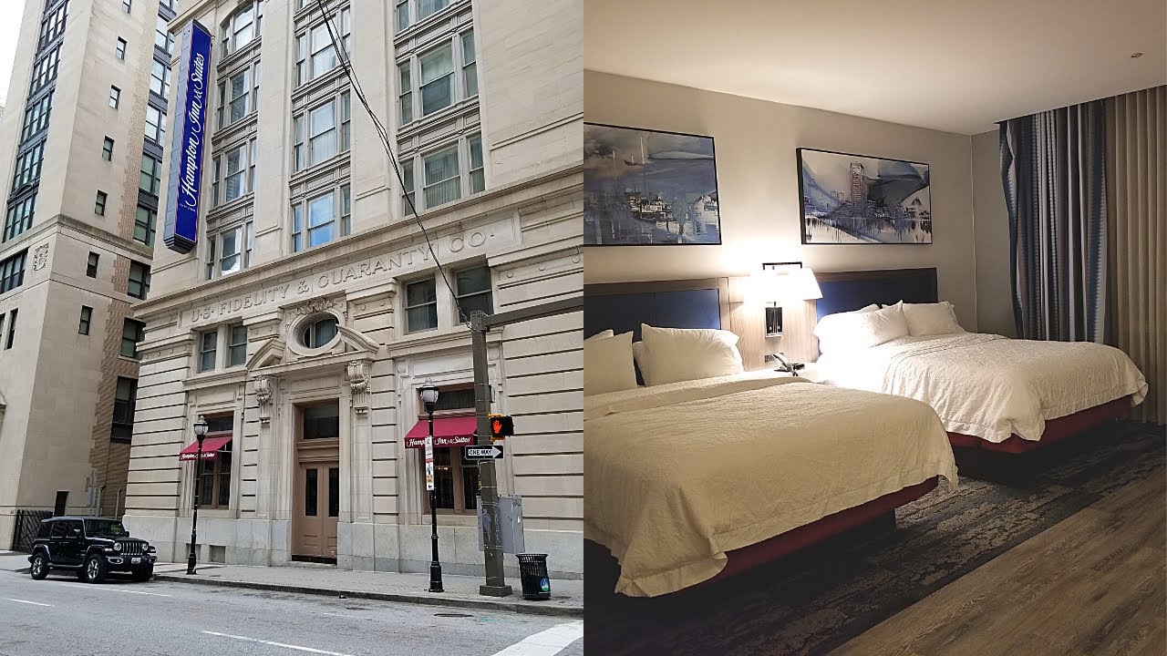 Экскурсия по номеру отеля Hampton Inn & Suites Baltimore Inner Harbor