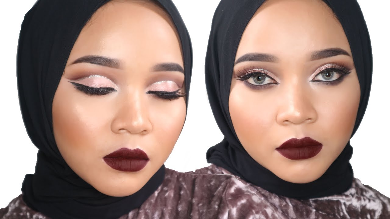 BURGUNDY CUT CREASE MAKEUP TUTORIAL | CSMAKEUP.MY