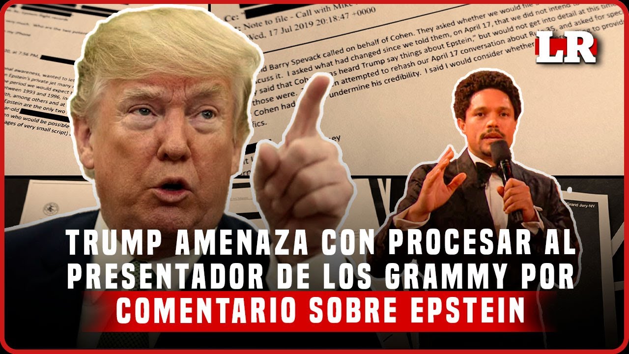 TRUMP demandará a TREVOR NOAH por comentarios en los GRAMMYS