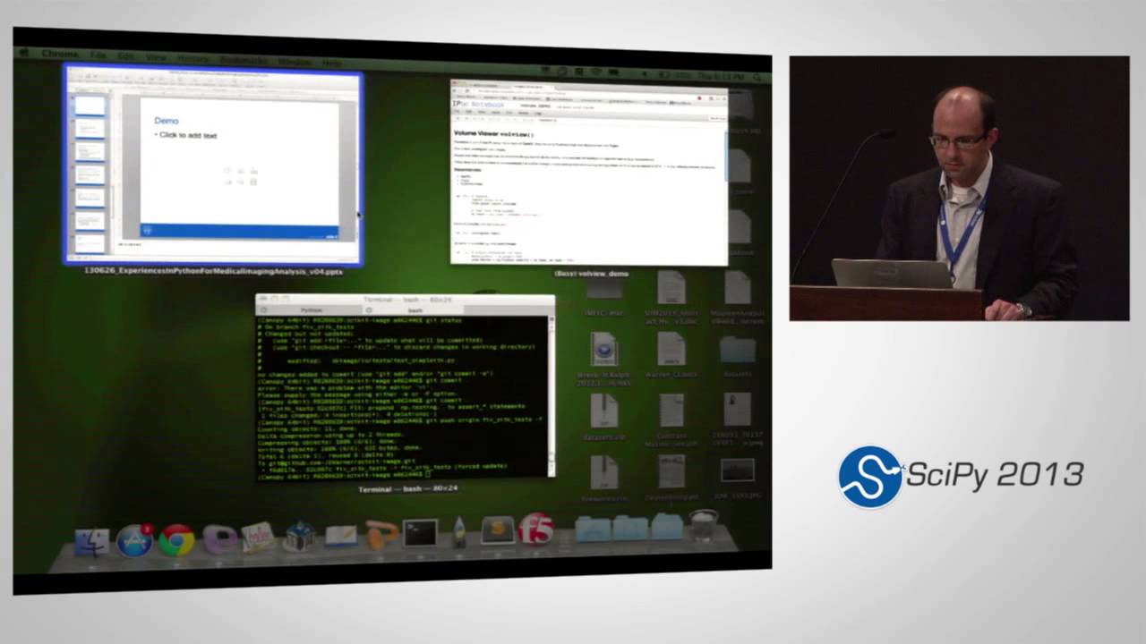 Experiences in Python for Medical Image Analysis; SciPy 2013 Presentation