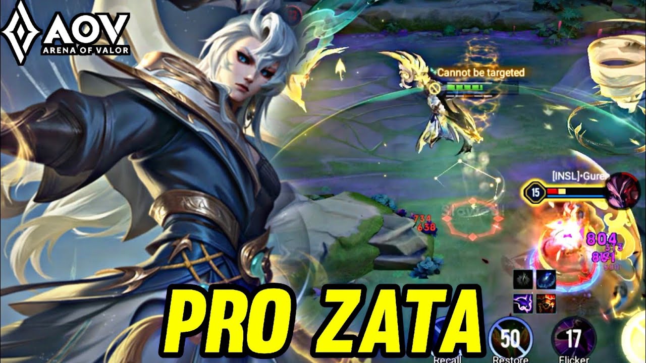AOV : ZATA GAMEPLAY | PRO ZATA - ARENA OF VALOR LIÊNQUÂNMOBILE ROV