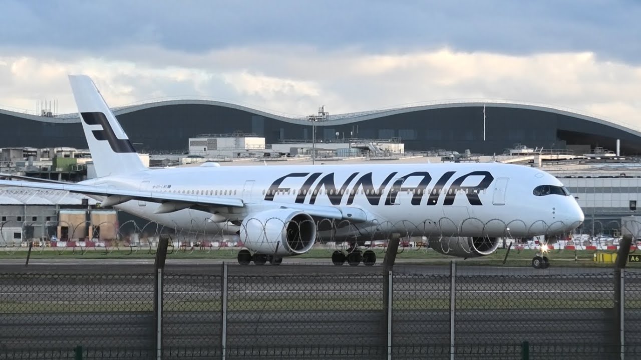 Finnair Airbus A350-941 OH-LWK Departure from Heathrow to Helsinki as AY1338 | 12/4/26