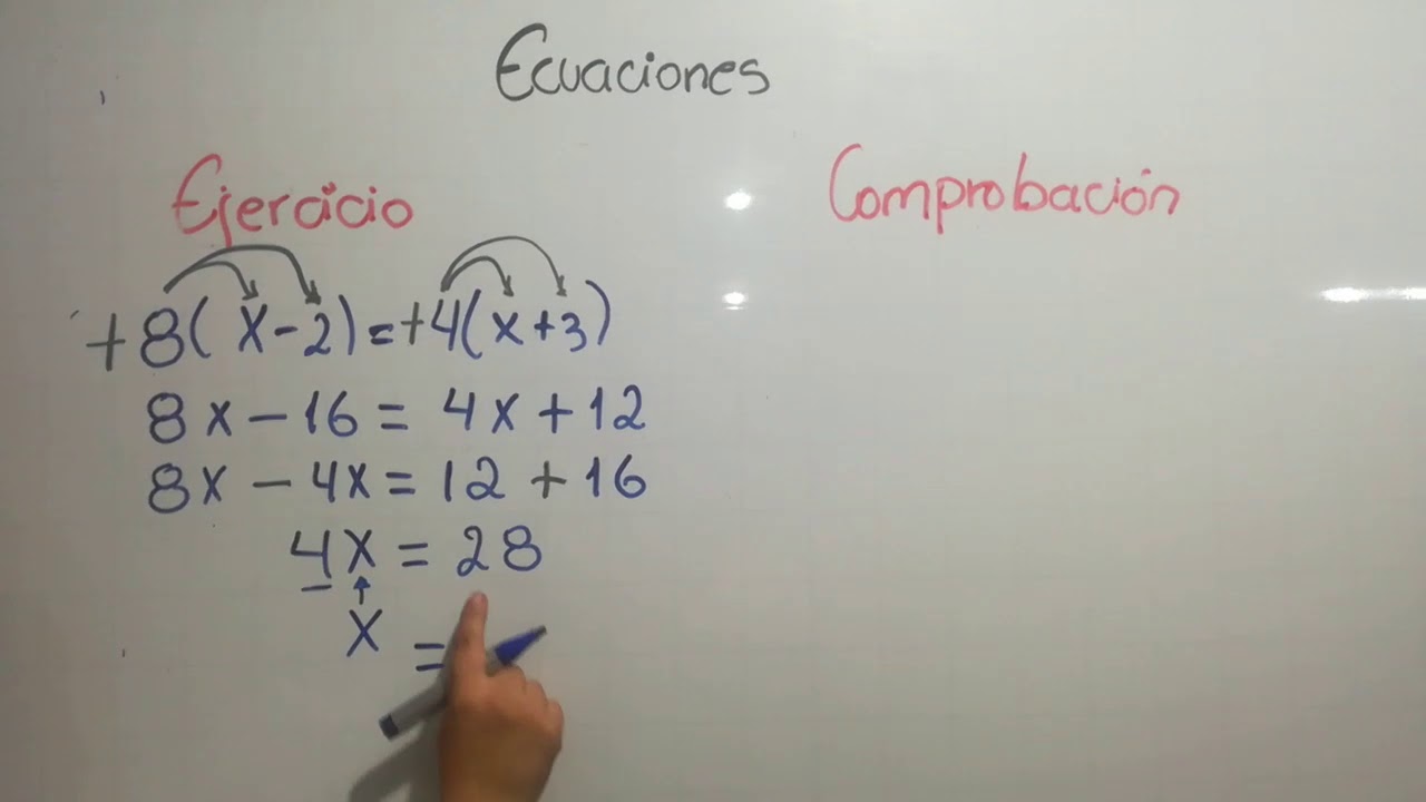 ECUACIONES USANDO LA PROPIEDAD DISTRIBUTIVA