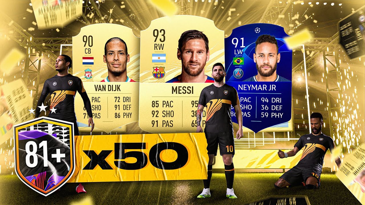 What do you get from 50 81+ Guaranteed Double Upgrade Packs?