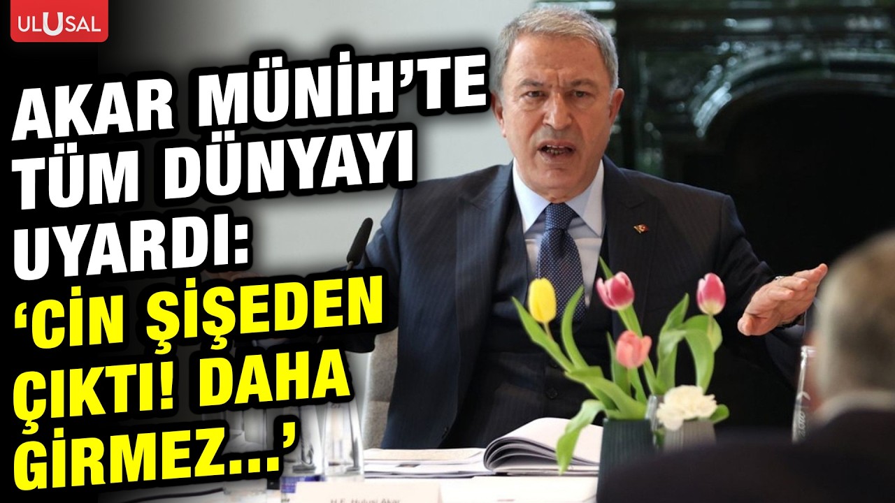 Münih'te konuştu! Hulusi Akar'dan dünyaya Türk savunma sanayii uyarısı!