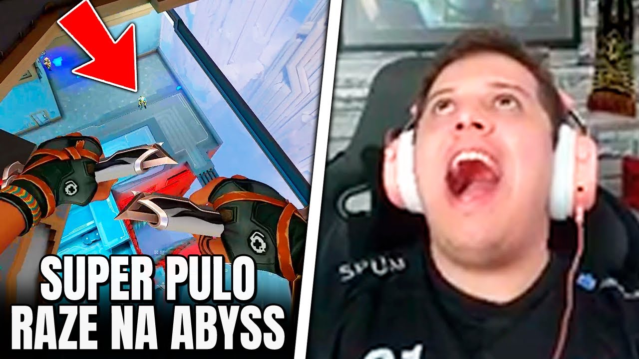 SUPER PULO DE RAZE NO MAPA ABYSS! NUUH TILTOU COM JOGADA - VALORANT CLIPS
