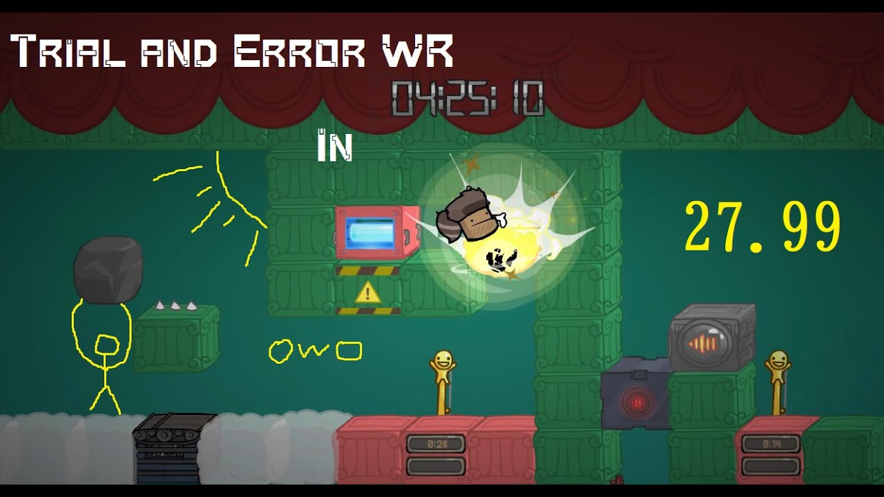BattleBlock Theater - Trial and Error Speedrun in 27.99 WR