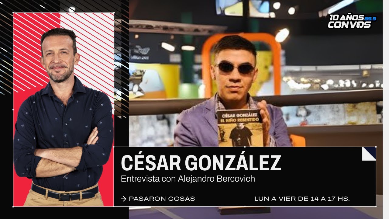 César González, escritor y autor del libro "El niño resentido" en "Pasaron cosas"