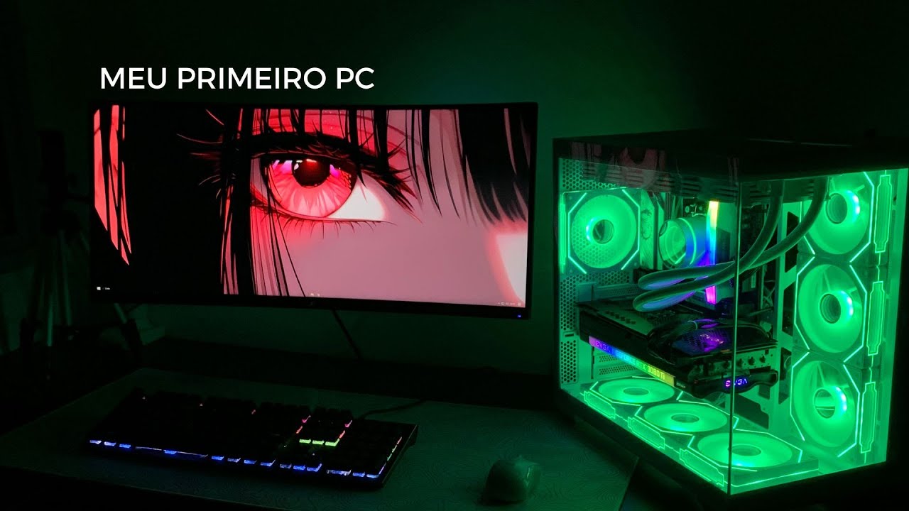 Montei meu primeiro PC gamer FULL WHITE e ficou ABSURDO! Unboxing + Montagem
