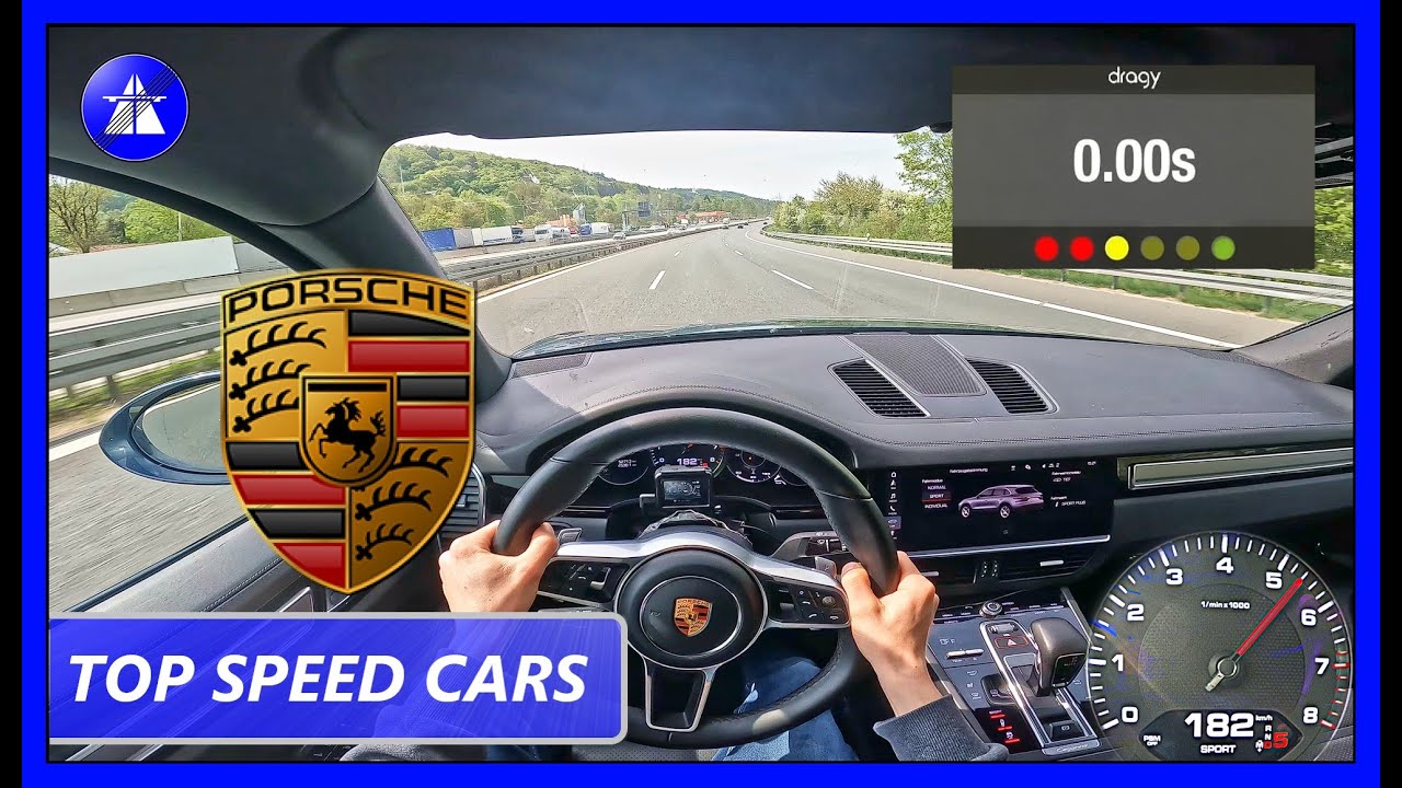 Porsche Cayenne S TOP SPEED DRIVE ON GERMAN AUTOBAHN *Dragy acceleration 0-100/100-200/200-250 km/h