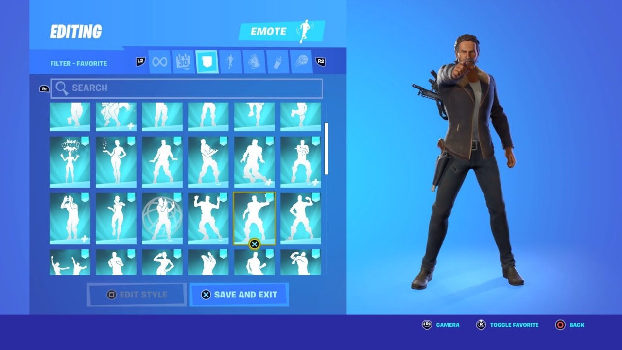 Fortnite Rick Grimes Skin Showcase With Icon Series Dances & Emotes