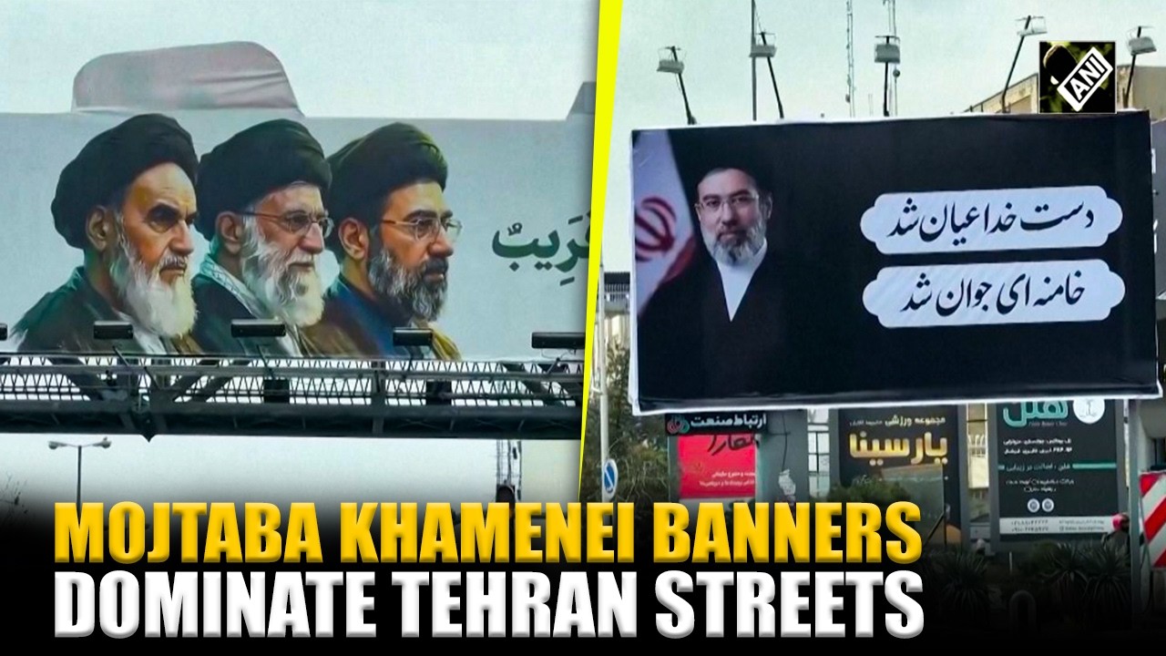 WATCH: Banners of Iran’s new Supreme Leader Mojataba Khamenei appear in Tehran amid US-Iran war