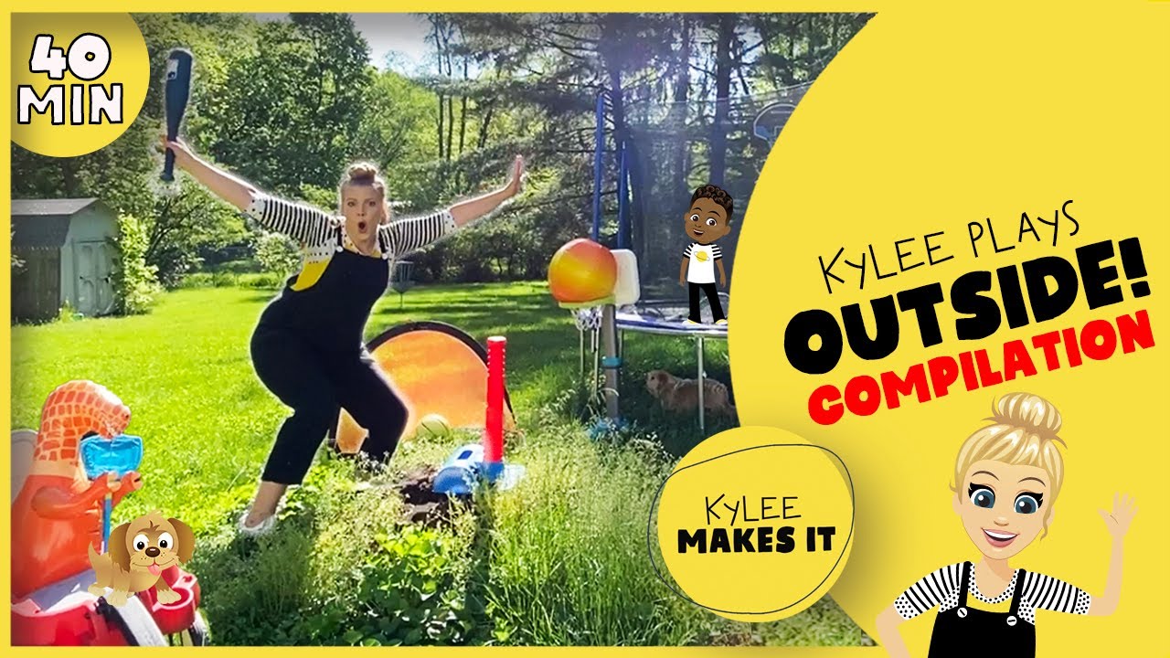 Kylee Plays Outside | Fun Outdoor Play Video for Kids
