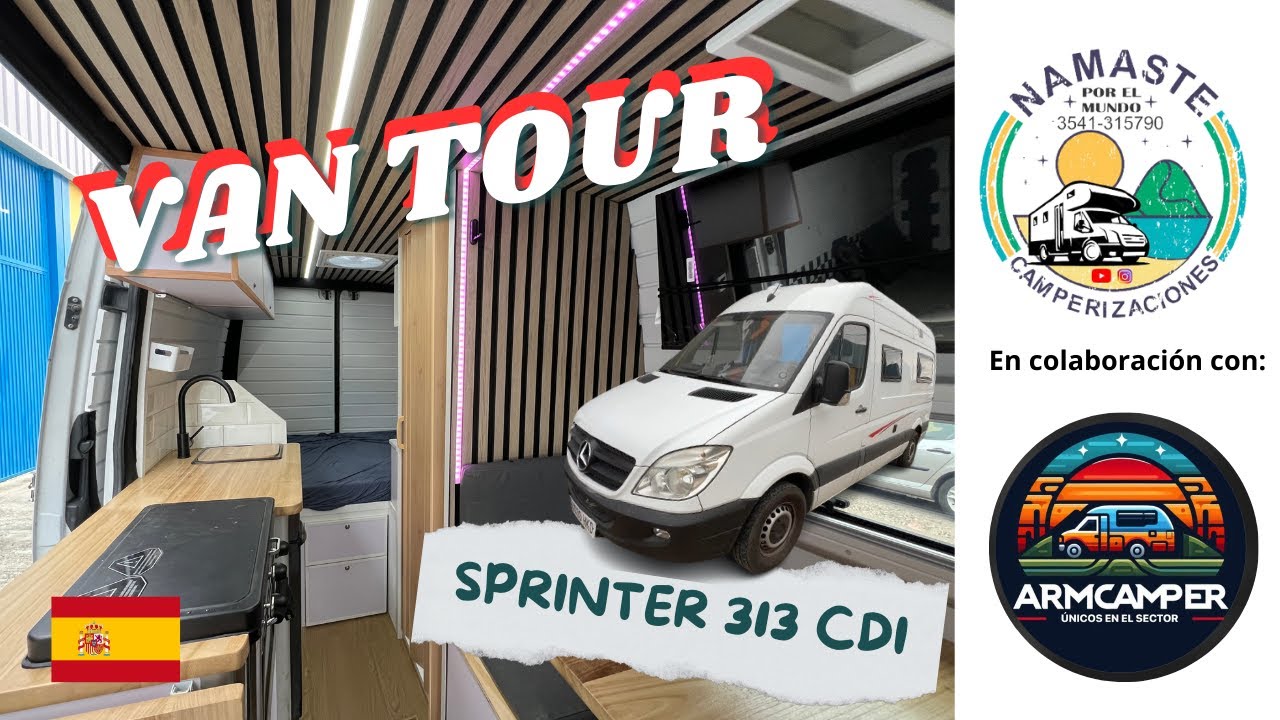✅ VAN TOUR IMPERDIBLE ✅ 🚎➤CAMPERIZACIÓN COMPLETA DE MERCEDES SPRINTER 313!‼️