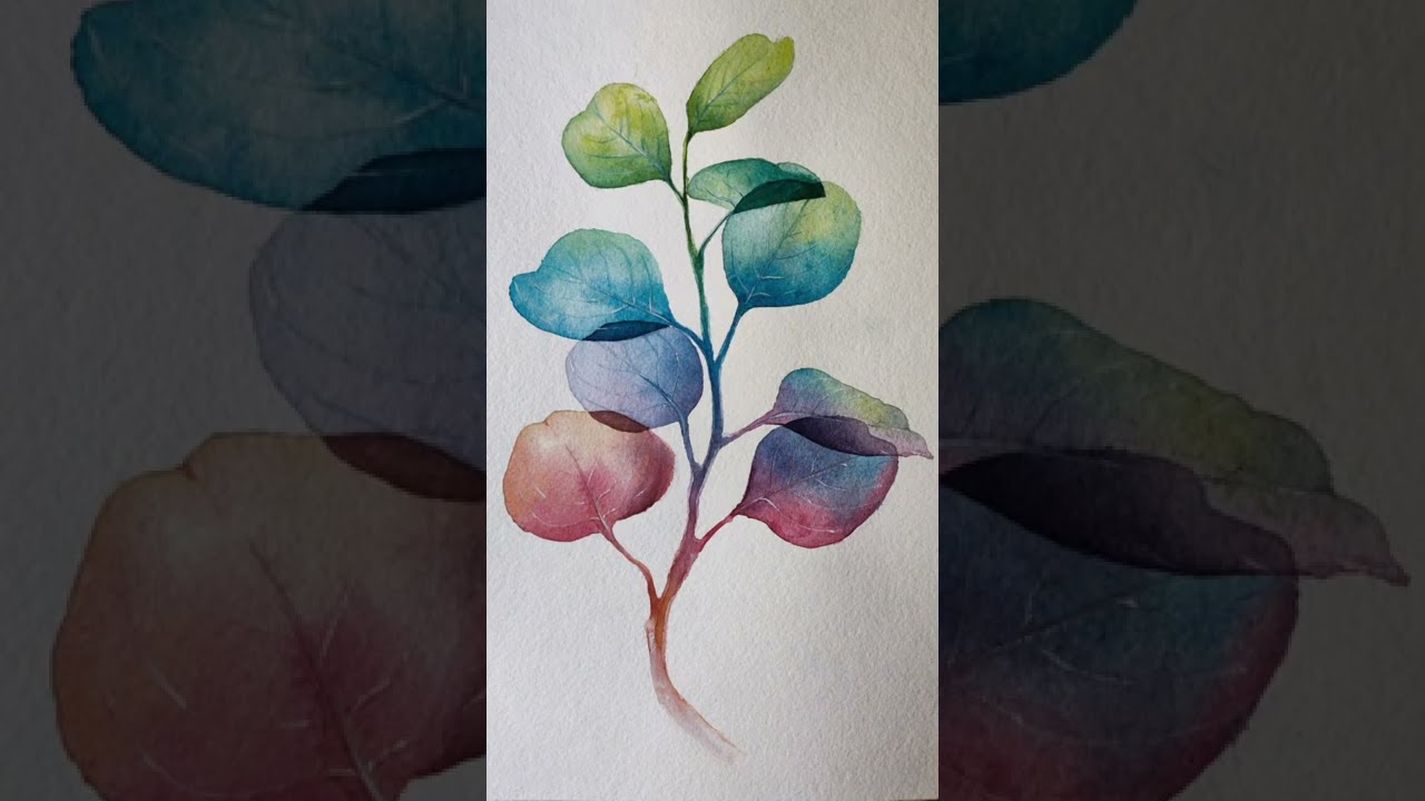 Как нарисовать листья акварелью  ~ Урок рисования ~ Watercolor lesson ~ Speedpaint