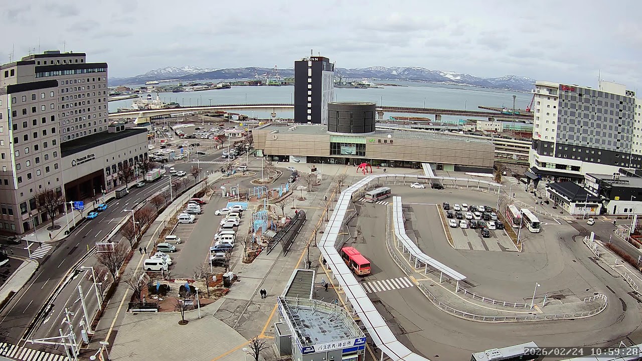 【Live-Japan】函館駅前ライブカメラ① #函館 #HAKODATE #函館湾 #JR函館駅