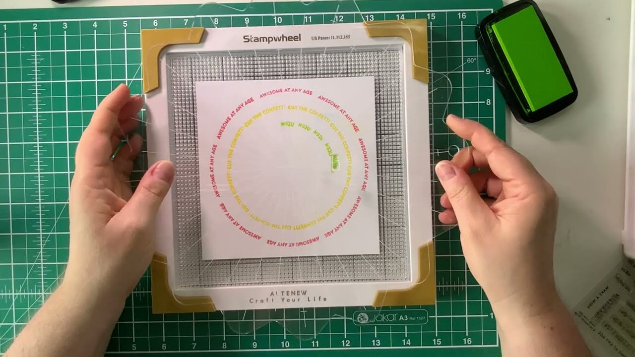 Circular Sentiment stamping with Altenew’s Stamp Wheel