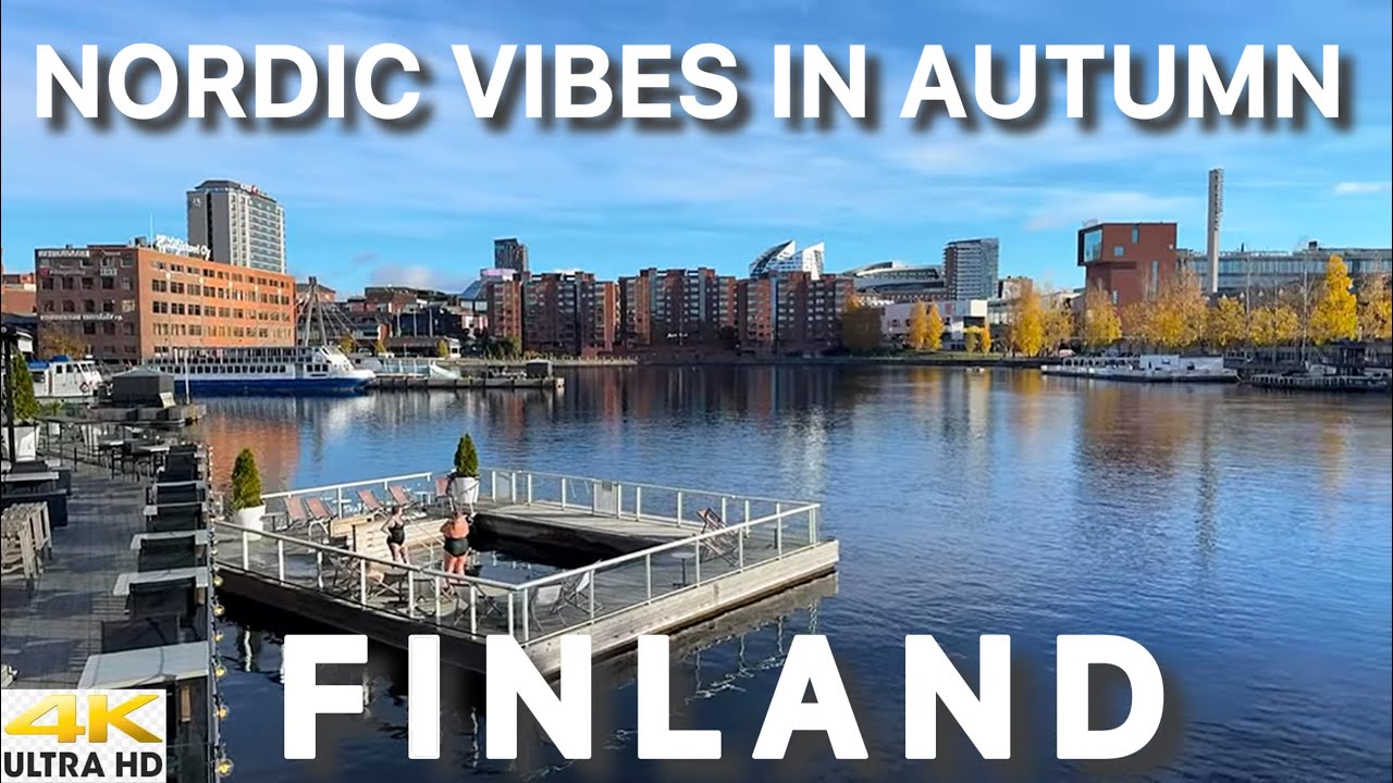 TAMPERE 4K CITY CENTER WALKING TOUR - NORDIC STREET LIFE IN FULL AUTUMN COLOURS | FINLAND 🇫🇮 